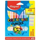 flomasteri COLOR`PEPS jungle + nalepnice gratis 1/12